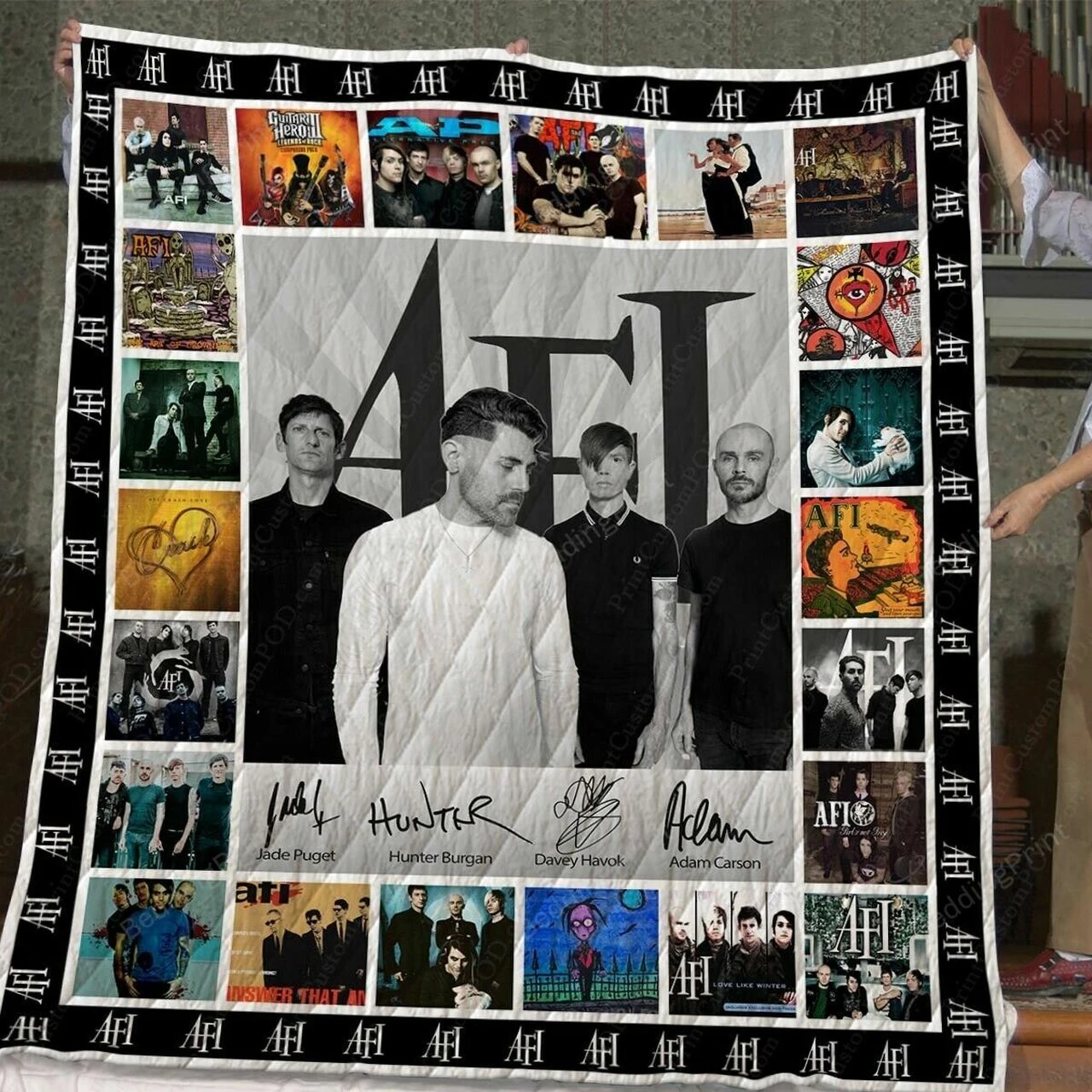 Afi Band Quilt Bedding Set Blanket Gifts For Fans Birthday Christmas Bedroom Decor, Gifts For Family - Bluefink 3 Afi Band Quilt Bedding Set Blanket Gifts For Fans Birthday Christmas Bedroom Decor, Gifts For Family - Bluefink