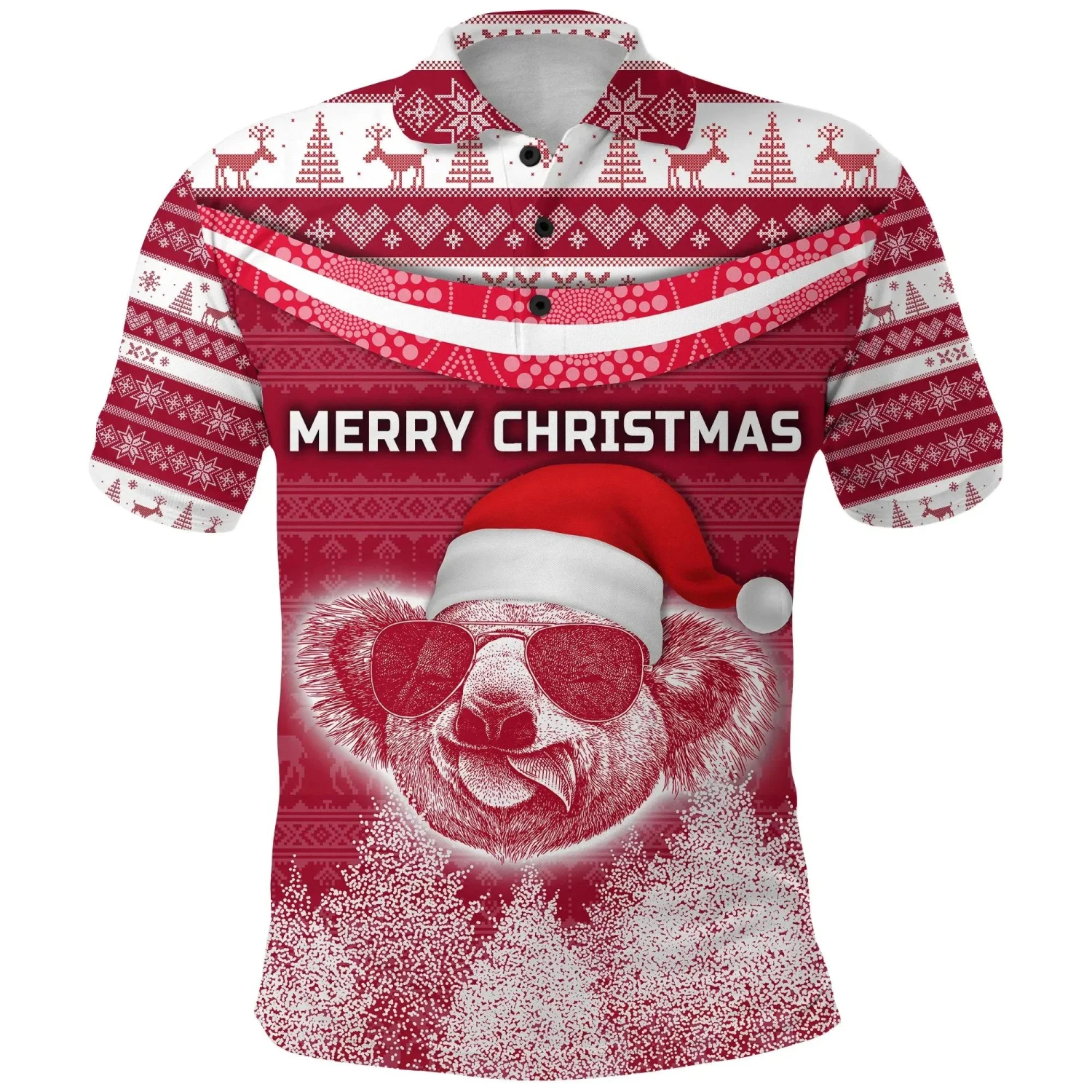 Australia Christmas Koala Bear Polo Shirt Simple Vibes Version K8 - Bluefink 3 Australia Christmas Koala Bear Polo Shirt Simple Vibes Version K8 - Bluefink