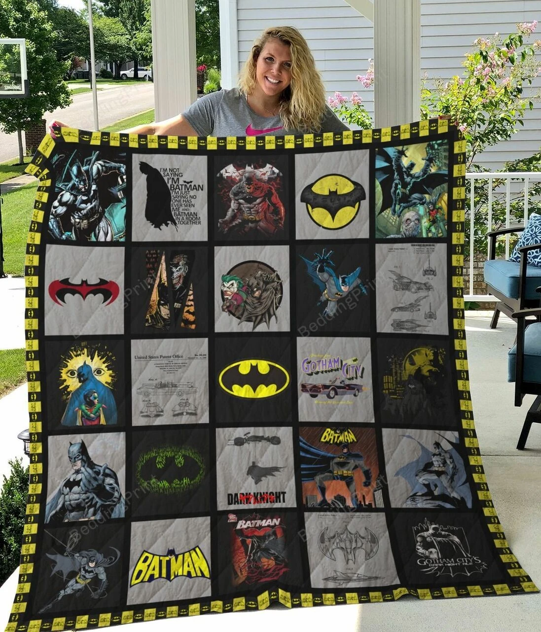 Batman Dc Comics Quilt Bedding Set Blanket Premium Birthday Christmas Gift Idea For Fans - Bluefink 3 Batman Dc Comics Quilt Bedding Set Blanket Premium Birthday Christmas Gift Idea For Fans - Bluefink