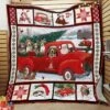 Beagle Dog Christmas Quilt Blanket Bedding Set For Picnics And Family Gifts - Bluefink