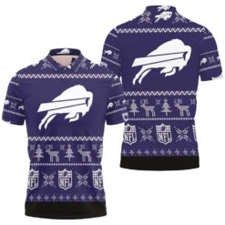 Buffalo Bills Nfl Ugly Christmas Printed Sweatshirt Ugly Jersey 3D Polo Shirt - Bluefink