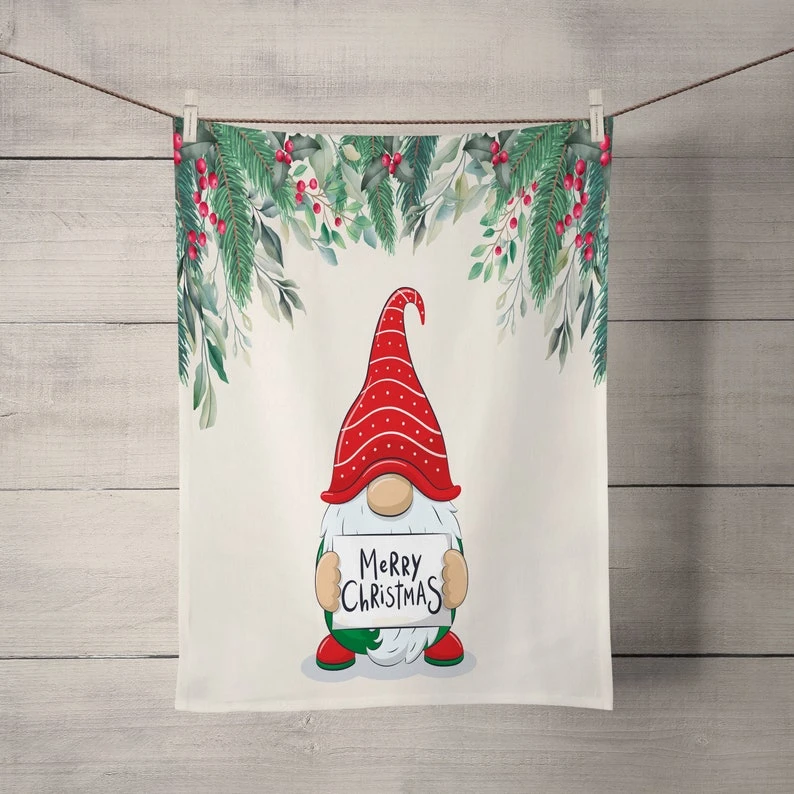 Christmas Gnome Shower Curtain Optional Towels And Bath - Bluefink 5 Christmas Gnome Shower Curtain Optional Towels And Bath - Bluefink - Image 3