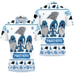 Christmas Gnomes Carolina Panthers Christmas 3D Polo Shirt - Bluefink
