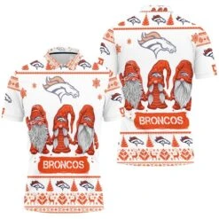 Christmas Gnomes Denver Broncos Christmas 3D Polo Shirt - Bluefink
