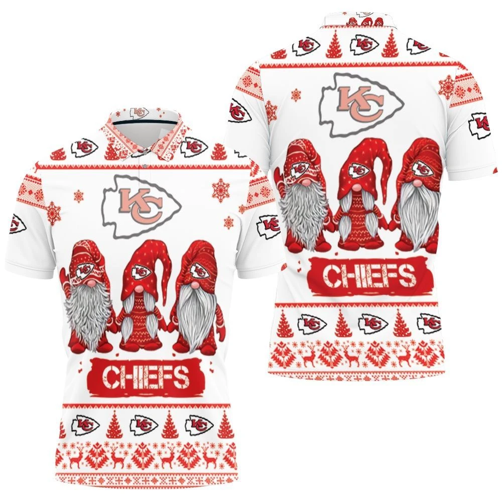 Christmas Gnomes Kansas City Chiefs Christmas 3D Polo Shirt - Bluefink 3 Christmas Gnomes Kansas City Chiefs Christmas 3D Polo Shirt - Bluefink
