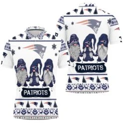 Christmas Gnomes New England Patriots Christmas 3D Polo Shirt - Bluefink