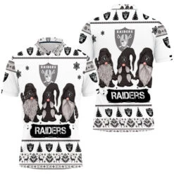 Christmas Gnomes Oakland Raiders Christmas 3D Polo Shirt - Bluefink
