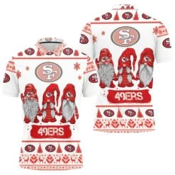 Christmas Gnomes San Francisco 49Ers Christmas 3D Polo Shirt - Bluefink