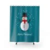 Christmas Holiday Snowman - Shower Curtain - Bluefink 1 Christmas Holiday Snowman - Shower Curtain - Bluefink -CozyHomeStore Christmas Holiday Snowman Shower Curtain 0 1