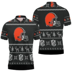 Cleveland Browns Nfl Christmas 3D Polo Shirt - Bluefink