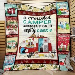 Custom Christmas Quilt Blanket Bedding Set For Picnic And Family Gifts - Bluefink