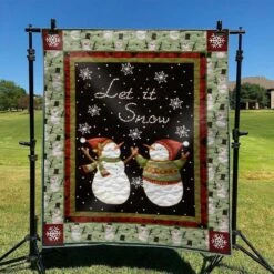 Custom Christmas Quilt Blanket, Great For Home Decor And Family Gifts - Bluefink