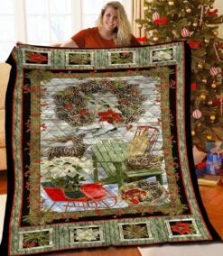 Custom Christmas Quilt Blanket, Great For Home Decoration And Family Gifts - Bluefink