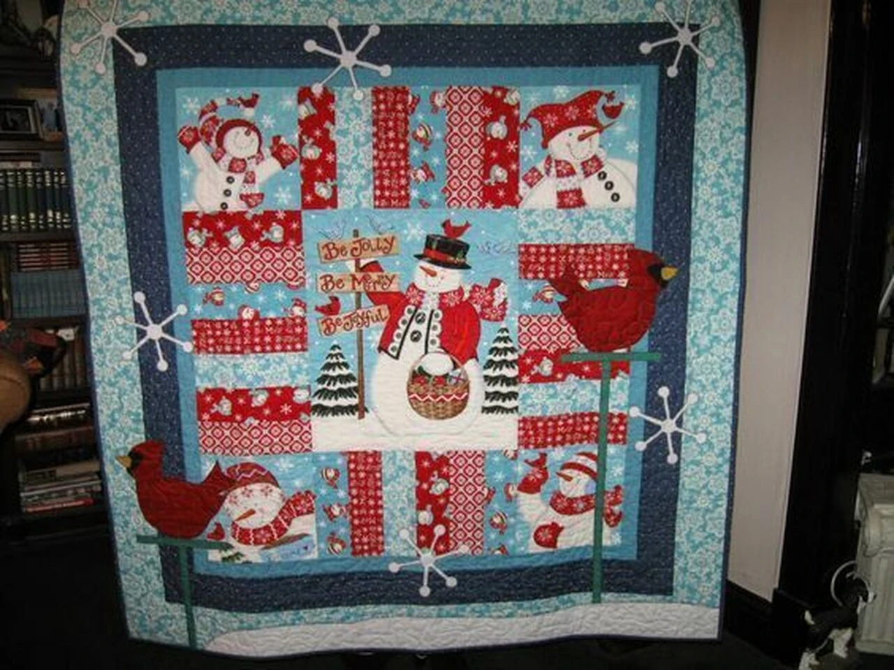 Custom Christmas Snowman Quilt Blanket Bedding Set For Home Decoration And Family Gifts - Bluefink 3 Custom Christmas Snowman Quilt Blanket Bedding Set For Home Decoration And Family Gifts - Bluefink