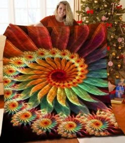 Customizable Flower Quilt Bedding Set For Birthday And Christmas Gifts - Bluefink