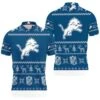 Detroit Lions Christmas 3D Polo Shirt - Bluefink -CozyHomeStore Detroit Lions Christmas 3D Polo Shirt 0