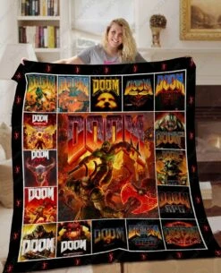 Doom Game Quilt Bedding Set Blanket Gift Birthday Christmas For Fans Doom Eternal Union - Bluefink