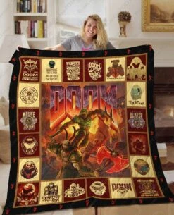 Doom Game Quilt Bedding Set Blanket Gift Birthday Christmas For Fans Doom Eternal Union 2 - Bluefink