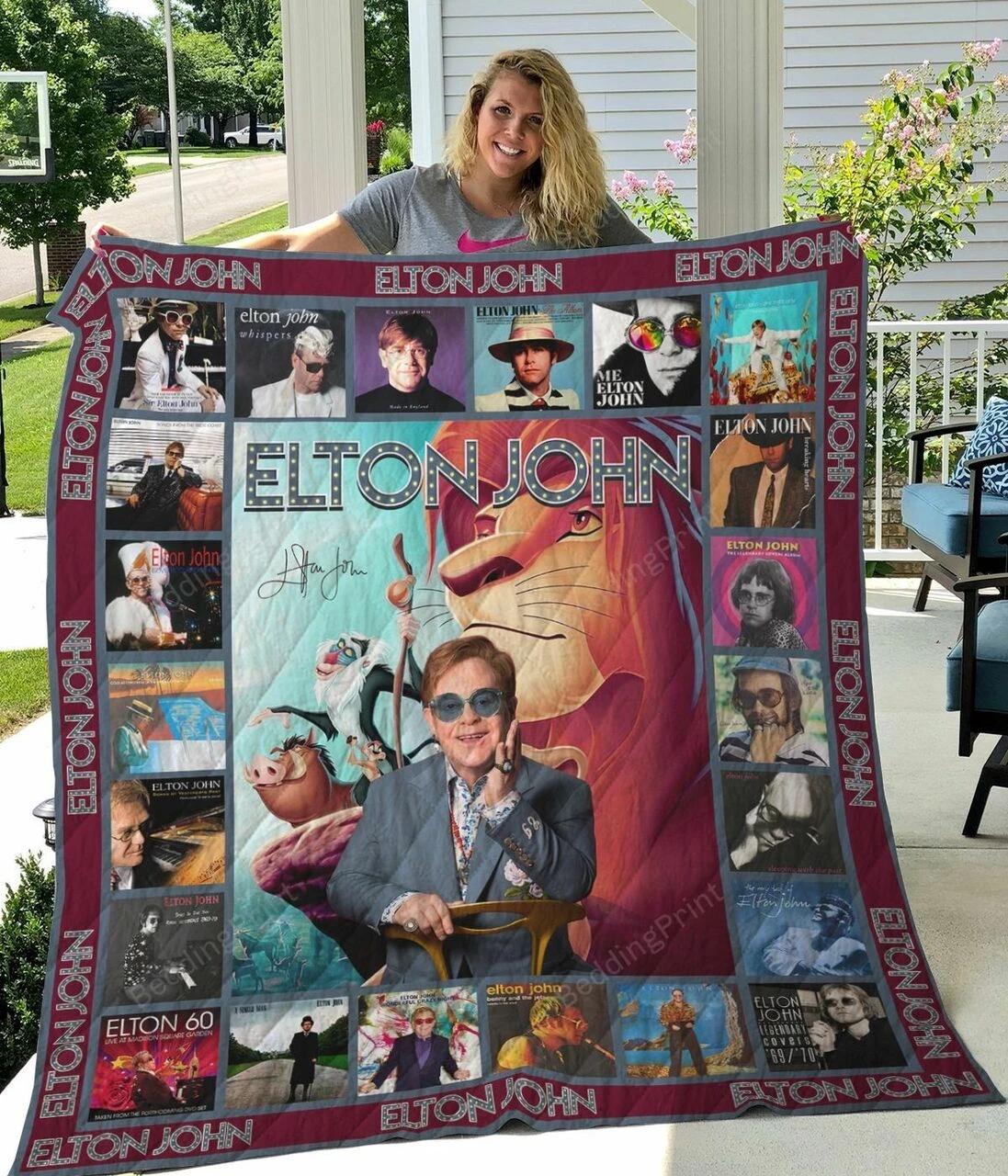 Elton John Quilt Bedding Set Blanket For Birthday Christmas Elton John Lion King - Bluefink 3 Elton John Quilt Bedding Set Blanket For Birthday Christmas Elton John Lion King - Bluefink