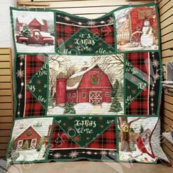 Farmhouse Christmas Personalized Quilt Bedding Set For Home Decor And Family Gifts - Bluefink