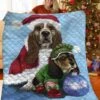 Festive Basset Hound Christmas Quilt Bedding Set - Suitable For Home Decor And Picnics - Bluefink -CozyHomeStore Festive Basset Hound Christmas Quilt Bedding Set Suitable for Home Decor and Picnics 0