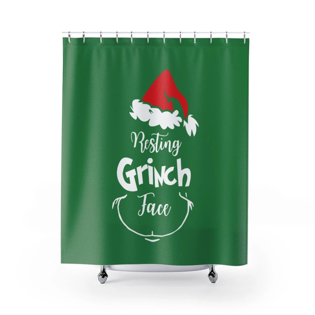 Grinch Christmas Shower Curtain For Bathroom Decor - Bluefink 3 Grinch Christmas Shower Curtain For Bathroom Decor - Bluefink
