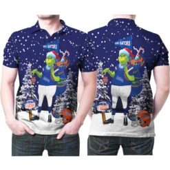 Grinch Florida Gators Christmas 3D Printed Gift For Florida Gators Fan Polo - Bluefink