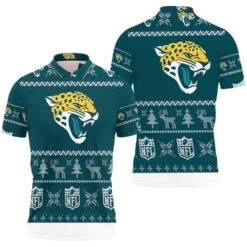 Jacksonville Jaguars Christmas 3D Polo Shirt - Bluefink