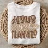 Jesus Christmas Fall Flannels Plaid T-Shirt - Christian Holiday Tee - Bluefink