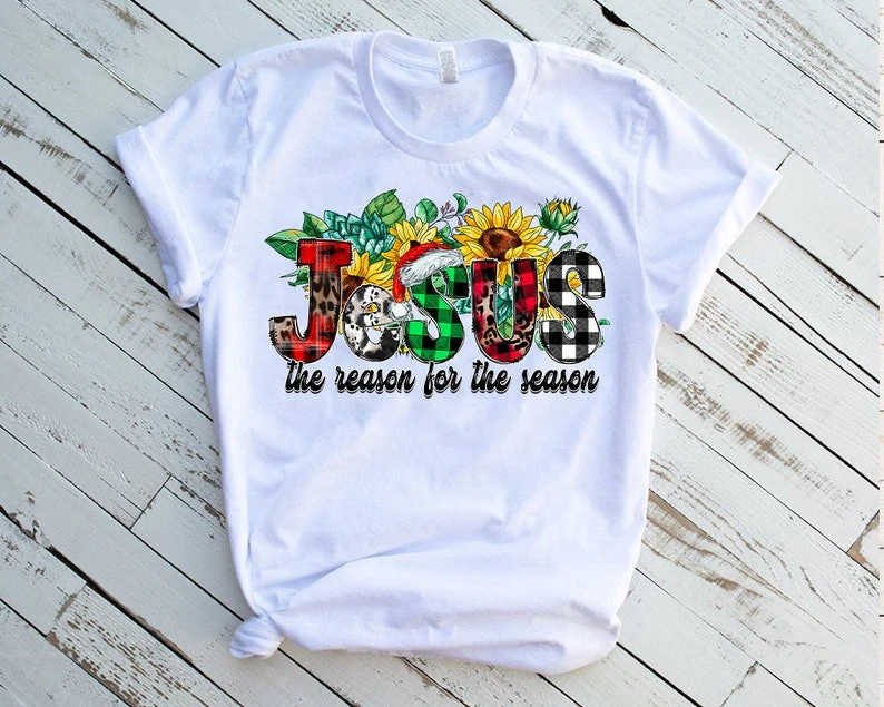 Jesus Christmas T-Shirt - Faith Merry Christmas Tee Design - Bluefink 2 Jesus Christmas T-Shirt - Faith Merry Christmas Tee Design - Bluefink