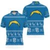 Los Angeles Chargers Christmas 3D Polo Shirt - Bluefink -CozyHomeStore Los Angeles Chargers Christmas 3D Polo Shirt 0