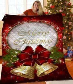 Merry Christmas Quilt Bedding Set Baz - Personalized Bedroom Decor For Home Decoration And Family Gifts - Bluefink