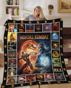 Mortal Kombat Game Quilt Bedding Set Blanket Gifts Birthday Christmas Mortal Kombat - Bluefink