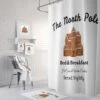 North Pole Christmas Shower Curtain, Holiday Bathroom Decor Option For Towels And Bath - Bluefink -CozyHomeStore North Pole Christmas Shower Curtain Holiday Bathroom Decor Option For Towels And Bath 0