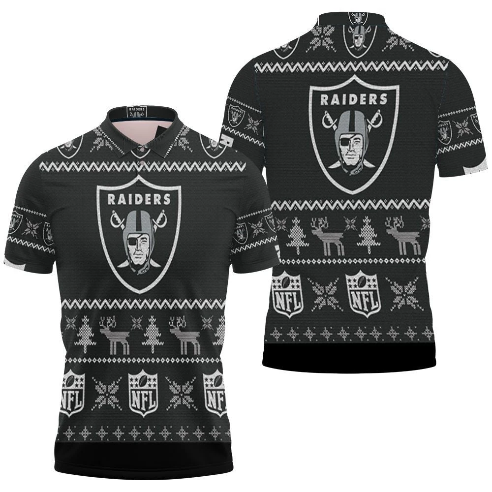 Oakland Raiders Nfl Christmas 3D Polo Shirt - Bluefink 3 Oakland Raiders Nfl Christmas 3D Polo Shirt - Bluefink