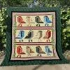 Personalized Christmas Bird Quilt Bedding Set - Great For Bedroom Decor And Family Gifts - Bluefink 2 Personalized Christmas Bird Quilt Bedding Set - Great For Bedroom Decor And Family Gifts - Bluefink -CozyHomeStore Personalized Christmas Bird Quilt Bedding Set Great for Bedroom Decor and Family Gifts 0