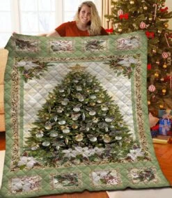 Personalized Christmas Quilt Bedding Collection, Great For Family Gift - Bluefink