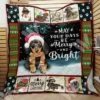Personalized Dachshund Christmas Quilt Bed Set, Suitable For Home Decor And Picnic, Gifts For Family - Bluefink -CozyHomeStore Personalized Dachshund Christmas Quilt Bed Set Suitable for Home Decor and Picnic Gifts for Family 0