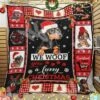 Personalized Dachshund Dog Christmas Quilt Bedding Set For Home Decor - Bluefink -CozyHomeStore Personalized Dachshund Dog Christmas Quilt Bedding Set for Home Decor 0