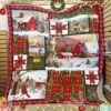 Personalized Farmhouse Christmas Quilt Bedding Set Perfect For Home Decor And Family Gifts - Bluefink -CozyHomeStore Personalized Farmhouse Christmas Quilt Bedding Set Perfect for Home Decor and Family Gifts 0