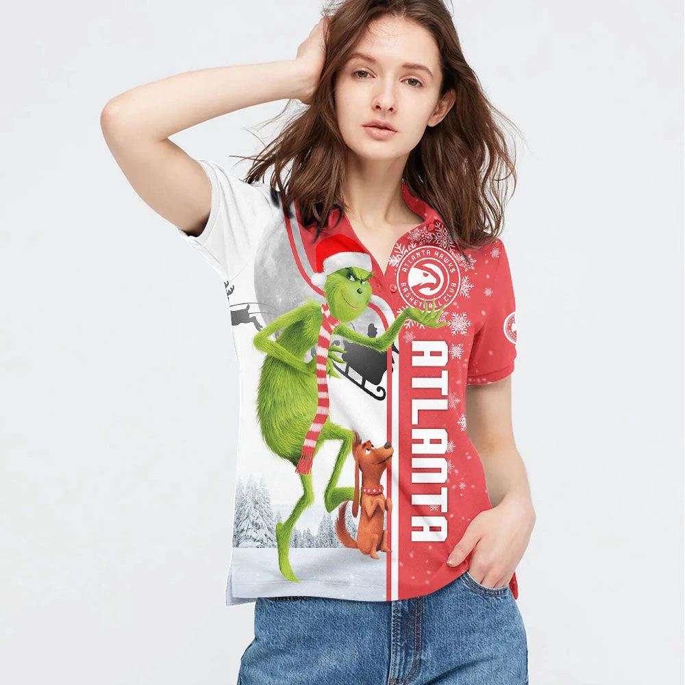 Personalized Funny Christmas The Grinch Atlanta Hawks NBA I Hate Morning People Shirt Gifts Unisex 3D Polo - Bluefink 5 Personalized Funny Christmas The Grinch Atlanta Hawks NBA I Hate Morning People Shirt Gifts Unisex 3D Polo - Bluefink - Image 3