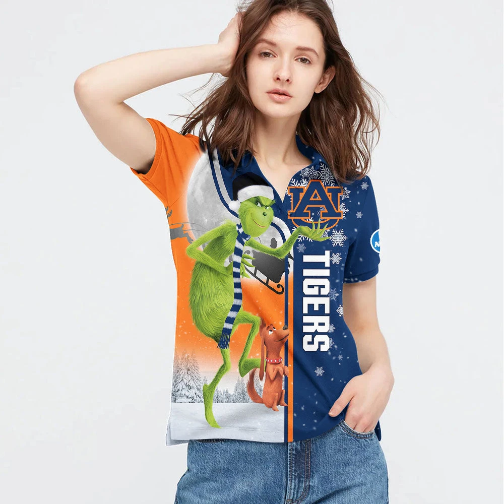 Personalized Funny Christmas The Grinch Auburn Tigers NCAA I Hate Morning People Shirt Gifts Unisex 3D Polo - Bluefink 5 Personalized Funny Christmas The Grinch Auburn Tigers NCAA I Hate Morning People Shirt Gifts Unisex 3D Polo - Bluefink - Image 3