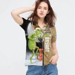 Personalized Funny Christmas The Grinch Bryant Bulldogs NCAA I Hate Morning People Shirt Gifts Unisex 3D Polo - Bluefink -CozyHomeStore Personalized Funny Christmas The Grinch Bryant Bulldogs NCAA I Hate Morning People Shirt Gifts Unisex 3D Polo 2