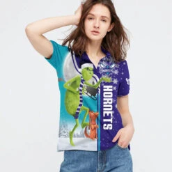 Personalized Funny Christmas The Grinch Charlotte Hornets NBA I Hate Morning People Shirt Gifts Unisex 3D Polo - Bluefink -CozyHomeStore Personalized Funny Christmas The Grinch Charlotte Hornets NBA I Hate Morning People Shirt Gifts Unisex 3D Polo 2