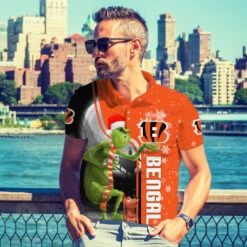 Personalized Funny Christmas The Grinch Cincinnati Bengals NFL I Hate Morning People Shirt Gifts Unisex 3D Polo - Bluefink -CozyHomeStore Personalized Funny Christmas The Grinch Cincinnati Bengals NFL I Hate Morning People Shirt Gifts Unisex 3D Polo 3