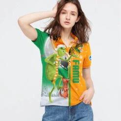 Personalized Funny Christmas The Grinch Florida AM Rattlers NCAA I Hate Morning People Shirt Gifts Unisex 3D Polo - Bluefink -CozyHomeStore Personalized Funny Christmas The Grinch Florida AM Rattlers NCAA I Hate Morning People Shirt Gifts Unisex 3D Polo 2