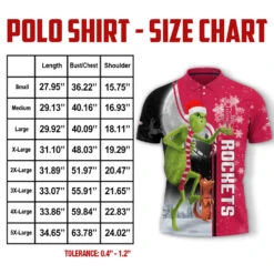 Personalized Funny Christmas The Grinch Houston Rockets NBA I Hate Morning People Shirt Gifts Unisex 3D Polo - Bluefink