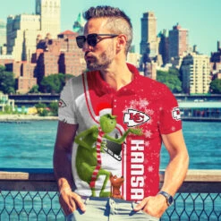 Personalized Funny Christmas The Grinch Kansas City Chiefs NFL I Hate Morning People Shirt Gifts Unisex 3D Polo - Bluefink -CozyHomeStore Personalized Funny Christmas The Grinch Kansas City Chiefs NFL I Hate Morning People Shirt Gifts Unisex 3D Polo 3