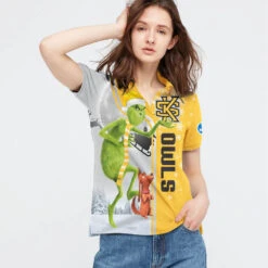 Personalized Funny Christmas The Grinch Kennesaw State Owls NCAA I Hate Morning People Shirt Gifts Unisex 3D Polo - Bluefink -CozyHomeStore Personalized Funny Christmas The Grinch Kennesaw State Owls NCAA I Hate Morning People Shirt Gifts Unisex 3D Polo 2