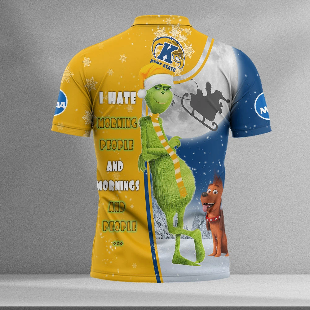 Personalized Funny Christmas The Grinch Kent State Golden Flashes NCAA I Hate Morning People Shirt Gifts Unisex 3D Polo - Bluefink 4 Personalized Funny Christmas The Grinch Kent State Golden Flashes NCAA I Hate Morning People Shirt Gifts Unisex 3D Polo - Bluefink - Image 2